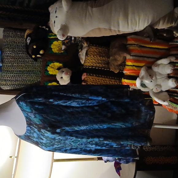 Breckenridge Woman Plus size 2X 3/4 Sleeve Green Boho Print Blouse Top Shirt - Picture 4 of 15